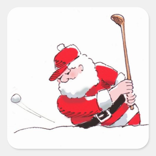 Santa Golf sticker (Voorkant)