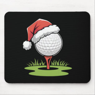 Santa golfbal voor Kerstmis golfbal Kerstmis Muismat