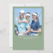 Santa Golfing Foto Feestdagenkaart (Achterkant)