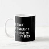 Santa Good Bad Naughty Leuke Kerst Grappig - 2020 Koffiemok (Links)