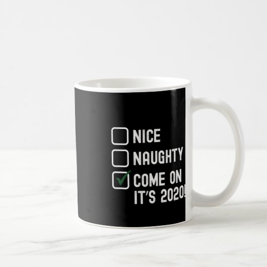 Santa Good Bad Naughty Leuke Kerst Grappig - 2020 Koffiemok (Rechts)
