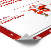 Santa Good List Certificate Sjabloon Poster (Hoek)