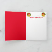 Santa Goose Funny Holiday kerstKaart Feestdagen Kaart (Binnen)