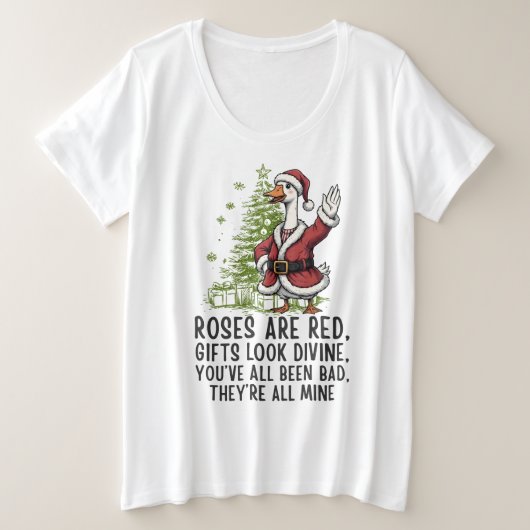 Santa Goose On The Loose - Funny Christmas Gift Grote Maat T-shirt (Design voorkant)