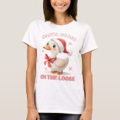 Santa Goose On The Loose - Grappige Kerstgans T-shirt (Voorkant)