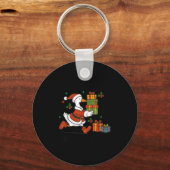 Santa Goose On The Loose Merry Goosemas Christmas  Sleutelhanger (Voorkant)