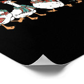 Santa Goose op de losse vrolijke Goosemas Kerstmis Poster (Hoek)