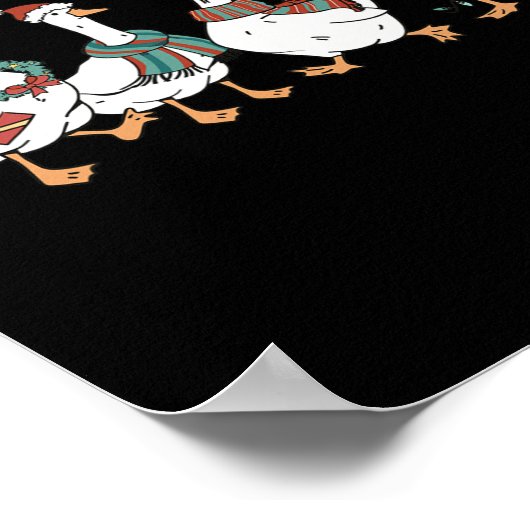 Santa Goose op de losse vrolijke Goosemas Kerstmis Poster (Hoek)