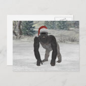 Santa Gorilla Briefkaart (Voorkant / Achterkant)