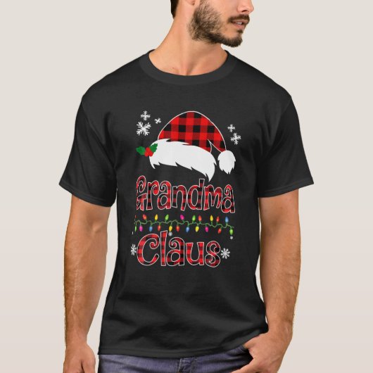 Santa Grandma Claus kerstwedstrijd T-shirt (Voorkant)