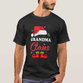 Santa Grandma Claus Matching Family Pajamas Christ T-shirt (Voorkant)