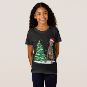 Santa Great Dane Dog-kerstboom Light Funny Xm T-shirt (Voorkant volledig)