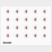 Santa Great Dane Hond Kerstmis Wilsignes Hart Sticker (Vel)