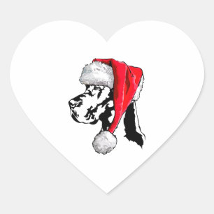 Santa Great Dane Hond Kerstmis Wilsignes Hart Sticker