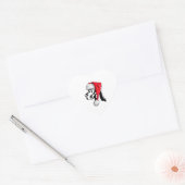 Santa Great Dane Hond Kerstmis Wilsignes Hart Sticker (Envelop)