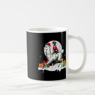 Santa Great Dane Riding Llama Kerstman Eigenaar Ki Koffiemok