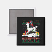 Santa Great Dane Riding Llama Kersttrui Lo Magneet (Voorkant / Achterkant)