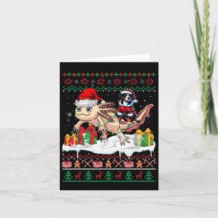 Santa Greater Swiss Mountain Riding Axolotl Xmas S Kaart