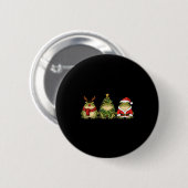 Santa Green Frog Christmas Tree Frog Lover Animal Ronde Button 5,7 Cm (Voorkant /achterkant)