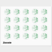  Santa Green Merry Christmas Rustic Ronde Sticker (Vel)