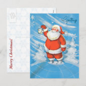 Santa Greetings Feestdagenkaart (Voorkant / Achterkant)