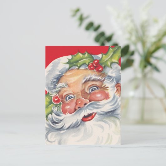  Santa Greetings Feestdagenkaart (Staand voorkant)