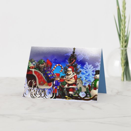 Santa Greetings Kaart (Voorkant)