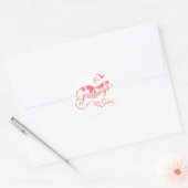  Santa Greetings Ronde Sticker (Envelop)
