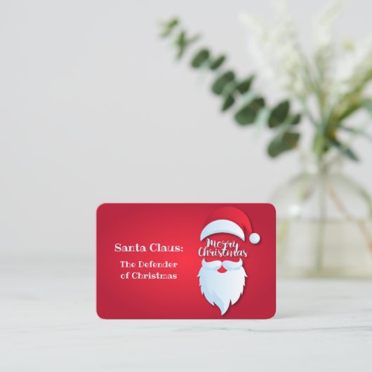 Santa Greetings Visitekaartje (Staand voorkant)