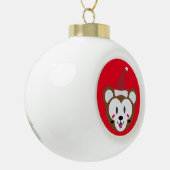 Santa Grizzly kerstbal Ball! Keramische Bal Ornament (Links)