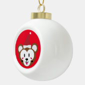Santa Grizzly kerstbal Ball! Keramische Bal Ornament (Rechts)