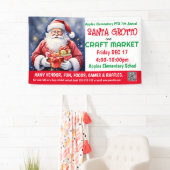 Santa Grotto & Craft Market PTO PTA Kerk Banner (Insitu)