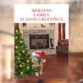 Santa GSD Dog kerstboom thuiswinkel Vinyl 8x11 Raamsticker (Vel 2)