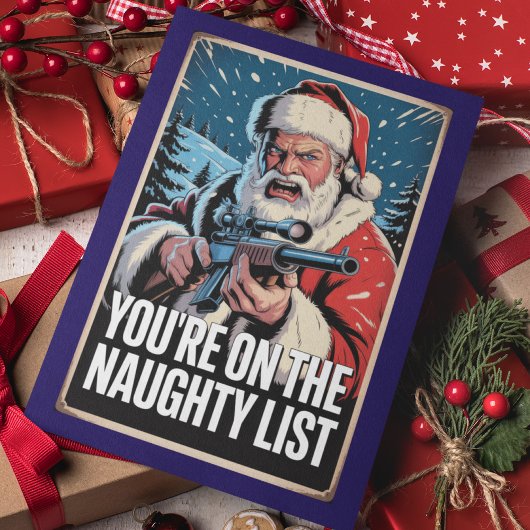 Santa Gun You're On The Naughty List 2nd Amendment Kaart