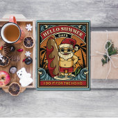 Santa Hallo zomerdagen ik doe het voor de Ho Ho Feestdagenkaart