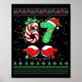 Santa Hands 67 Christmas Ugly Sweater Six Seven Me Poster (Voorkant)