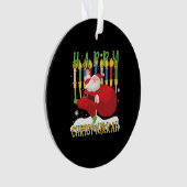 Santa Happy Chrismukkah Funny Hanukkah Kerstmis Ornament (voorkant)