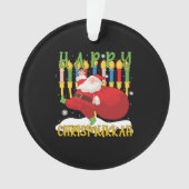 Santa Happy Chrismukkah Funny Hanukkah Kerstmis Ornament (voorkant)