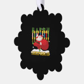 Santa Happy Chrismukkah Funny Hanukkah Kerstmis Ornament Kaart (Links)