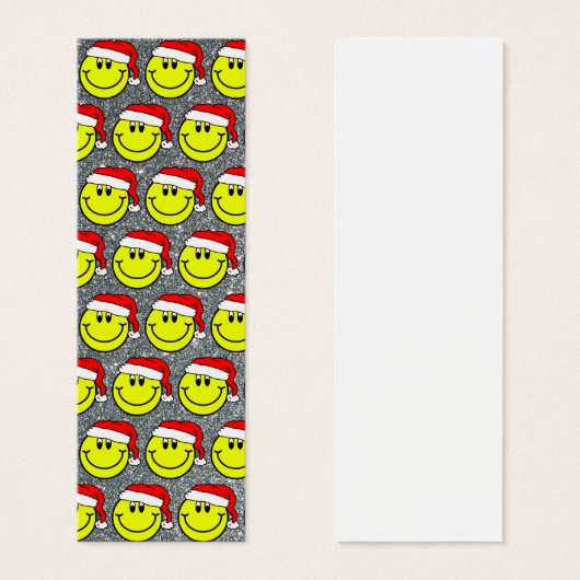 Santa Happy Smiling Face Design Mini Bladwijzer Mini Visitekaartjes (Voorkant /achterkant)