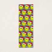 Santa Happy Smiling Face Design Mini Bladwijzer Mini Visitekaartjes (Voorkant)