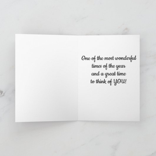 SANTA HAPPY TO SAY **MERRY CHRISTMAS" FEESTDAGEN KAART (Binnen)