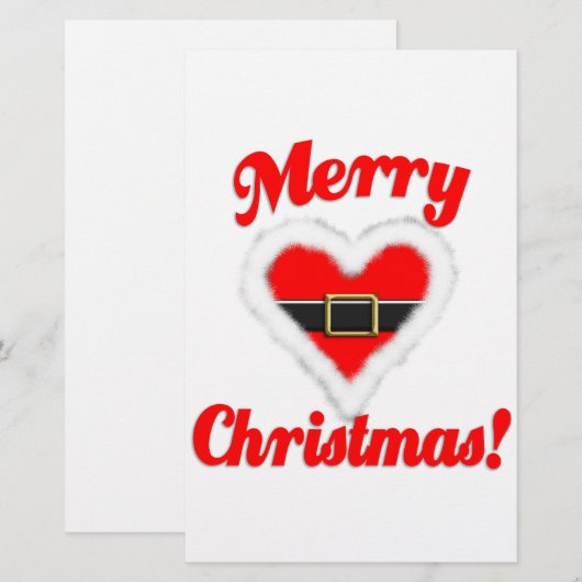 santa hart briefpapier (Voorkant / Achterkant)