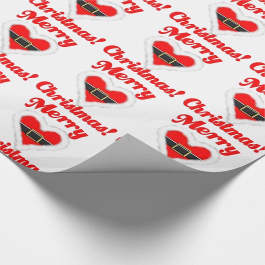 santa hart cadeaupapier (Hoek)