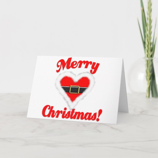 santa hart feestdagen kaart (Voorkant)