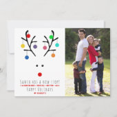 Santa Has A New Stop. Modern Moving Photo Feestdagenkaart (Voorkant)