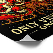 Santa Has The Right Idea Funny Introvert Christmas Poster (Hoek)