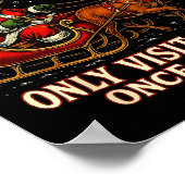 Santa Has The Right Idea Funny Introvert Christmas Poster (Hoek)