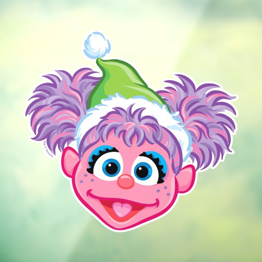 Santa Hat Abby Raamsticker (Vel 3)