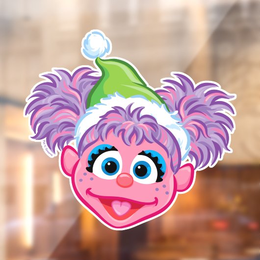 Santa Hat Abby Raamsticker (Vel 2)